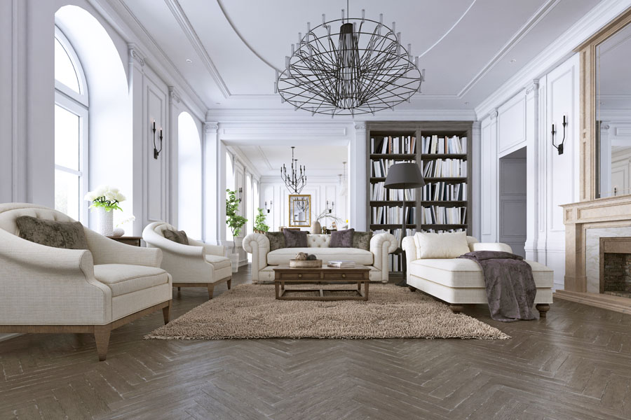 herringbone floor